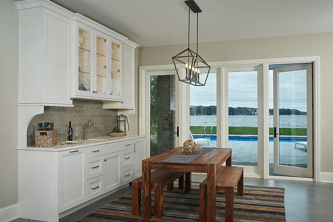 Basement Kitchen with deck access