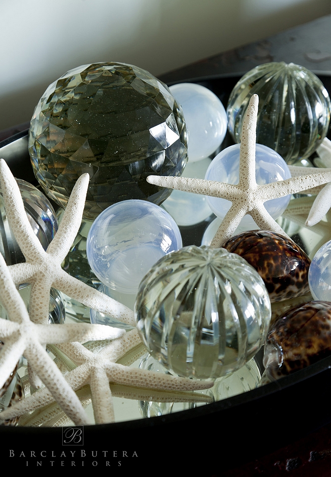 crystals and starfish coastal decor coastal vignette ideas