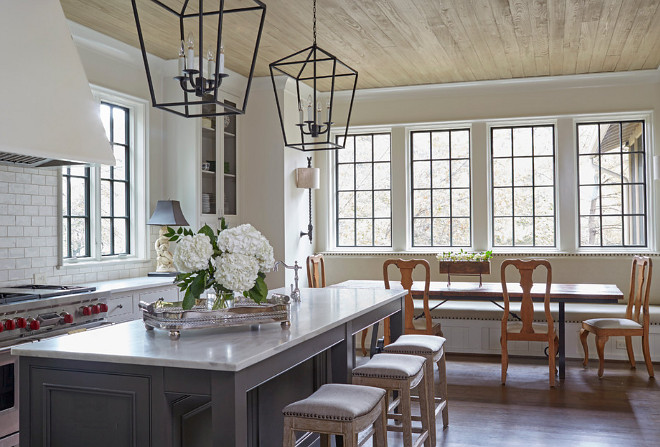 Benjamin Moore Bronze Tone Kitchen Black Windows Kitchen with black window The window mullions are painted in Benjamin Moore Bronze Tone