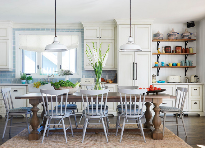 White kitchen with glazed cabinets Cabinets were done with an antique glaze Glazed kitchen cabinets