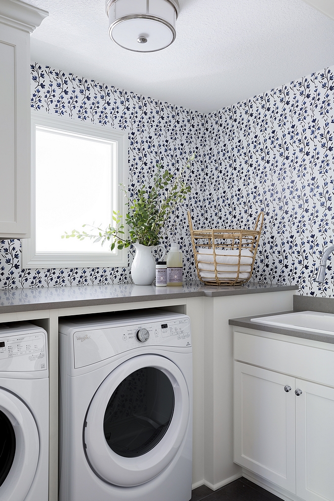 Laundry Wallpaper Laundry Wallpaper Caitlin Wilson Blue belle Wallpaper Laundry Wallpaper #Laundryroom #LaundryroomWallpaper