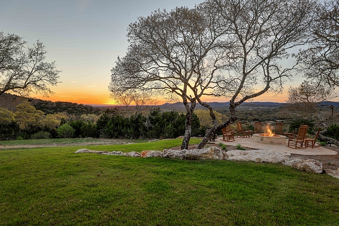 Country home backyard