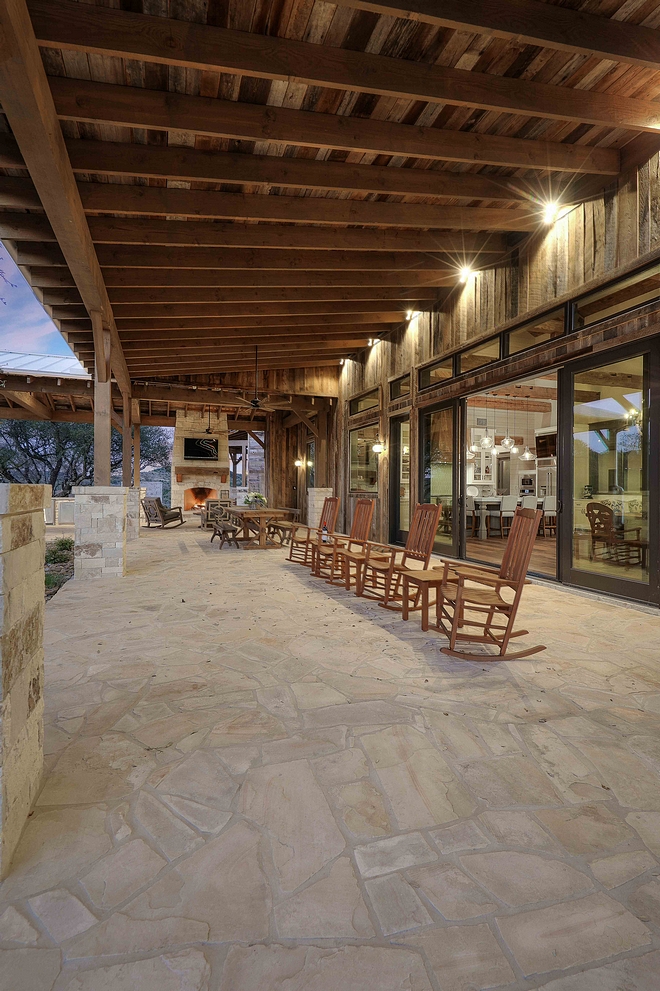 Rustic Back porch with Flagstone floor and reclaimed Barn Wood Farmhouse Farmhouses Rustic Back porch with Flagstone floor and reclaimed Barn Wood #Rusticporch #backporch #Flagstone #reclaimedBarnWood