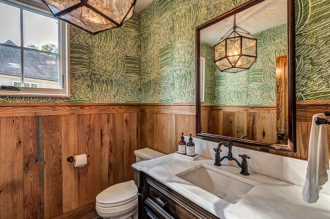 Reclaimed vertical shiplap wainscoting Powder room with half wall wainscoting vertical shiplap wainscoting Reclaimed shiplap wainscoting #Reclaimedverticalshiplap #verticalshiplap #wainscoting #reclaimedshiplap