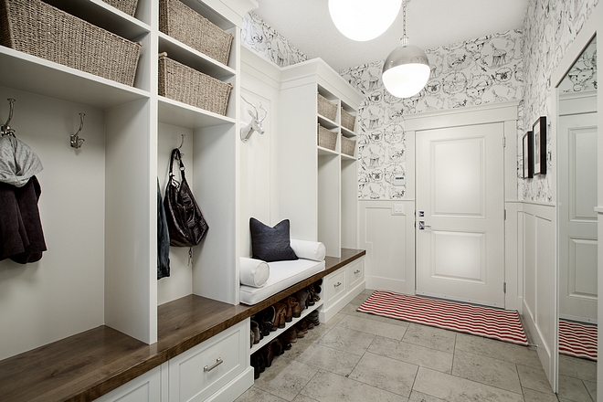 Mudroom Custom built-in lockers with limestone flooring Mudroom Custom built-in lockers with limestone flooring Mudroom Custom built-in lockers with limestone flooring #Mudroom #Custombuiltinlockers #lockers #mudroomlockers