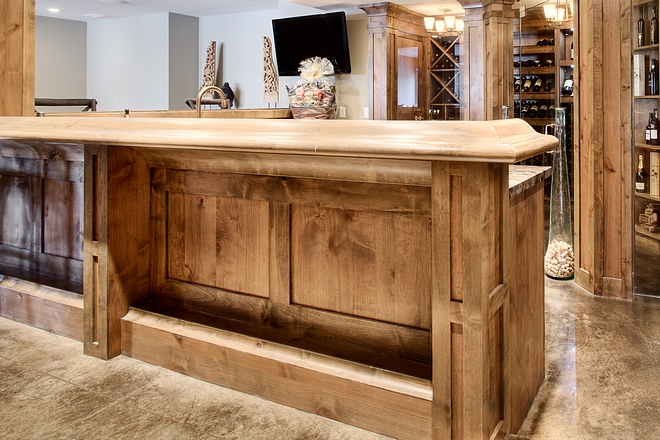 Alder bar cabinet