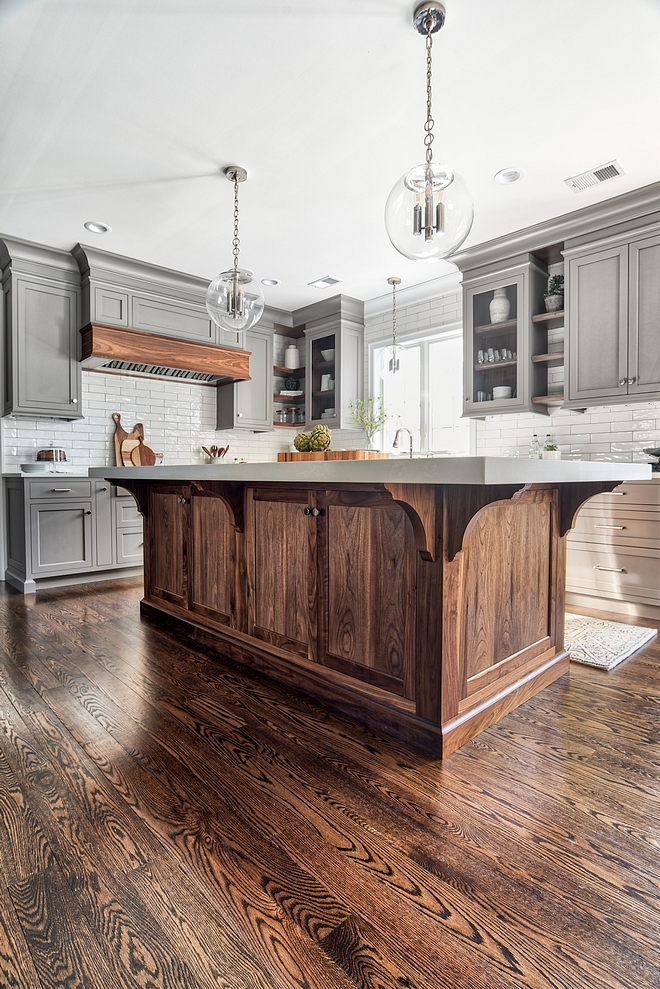 Kitchen Hardwood Flooring MinWax Dark Walnut, 3 coats Oil based Satin Finish #HardwoodFlooring #MinWaxDarkWalnut