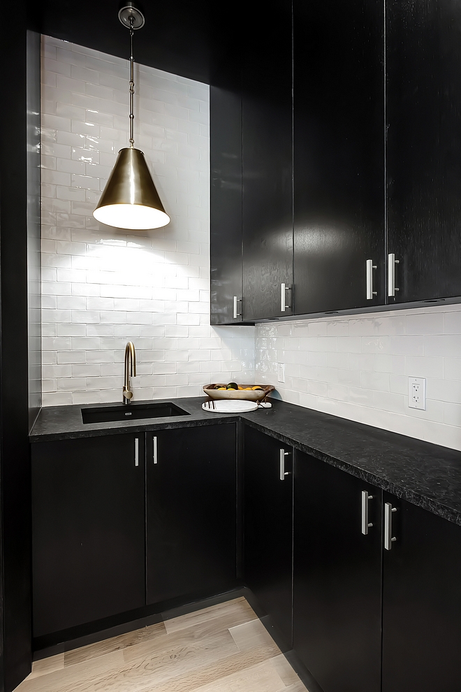 Butlers Pantry Black Cabinet Butlers Pantry Black Cabinet Ideas Black Butlers Pantry Black Cabinetry Butlers Pantry Black Cabinet with Black Granite Countertop #ButlersPantry #BlackCabinet #BlackButlersPantry