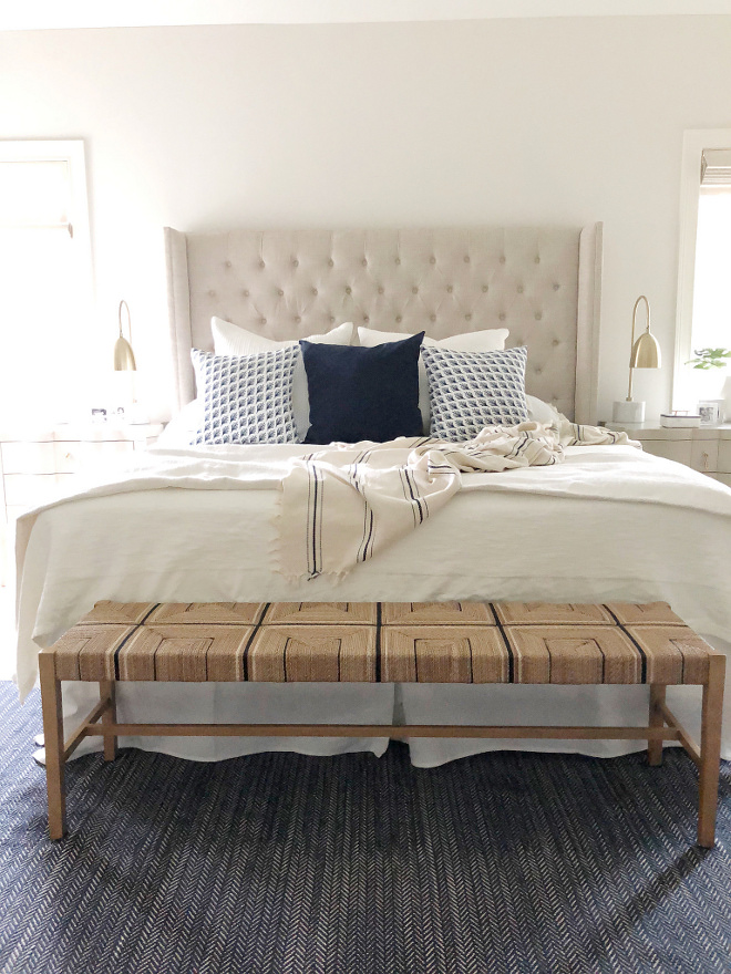 Bedroom Bench Bed Bench backless bench source on Home Bunch Abaca bench #bedroombench #bench #bedroom #abacabench #abaca