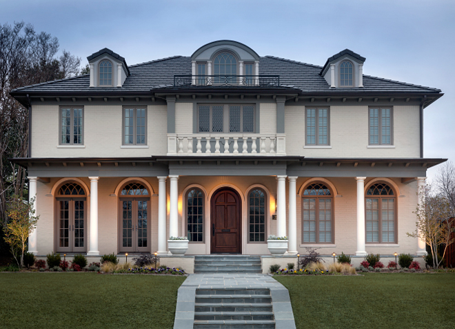 Benjamin Moore Revere Pewter Siding with Benjamin Moore Amherst Gray Exterior Trim Exterior Paint Color #BenjaminMooreReverePewter #Sidingpaintcolor #BenjaminMooreAmherstGray #exteriorTrim