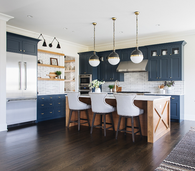 Navy Blue Kitchen - Home Bunch Interior Design Ideas