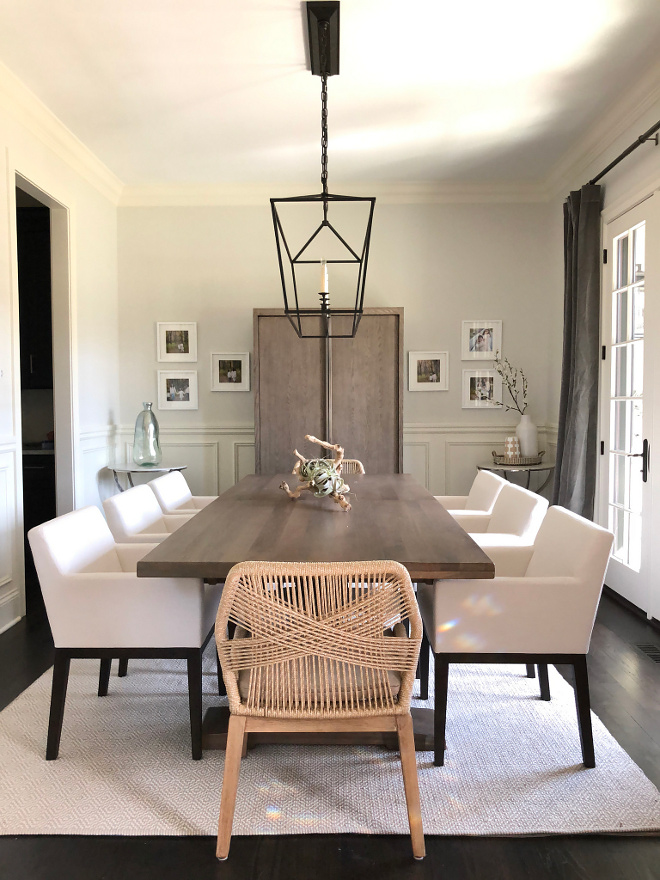 Dining Room I wanted the dining room to have a bit of a modern and casual feel We love that it opens up to the front porch with French doors We love sitting in the porch all summer long #DiningRoom