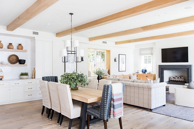 The kitchen opens to the dining room and family room