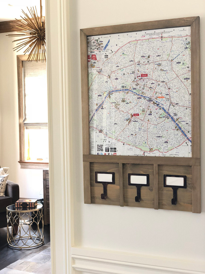 Outside the office I hung the map we traveled with and used throughout Paris