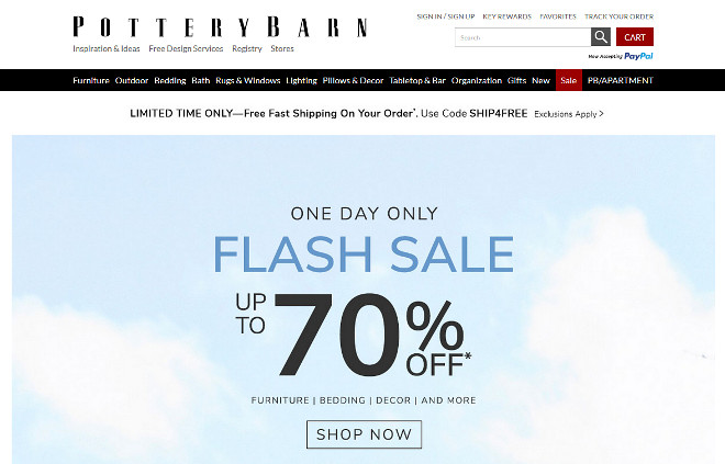 Pottery Barn Sale