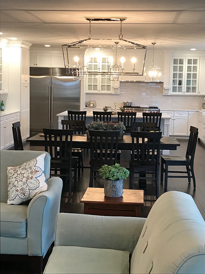 The kitchen opens to an inviting dining area and family room