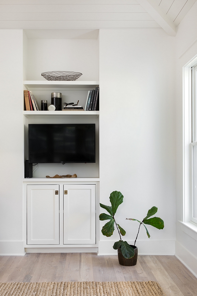 TV Niche with built in cabinet TV Niche Living room TV Niche with cabinet and shelving #TVNiche