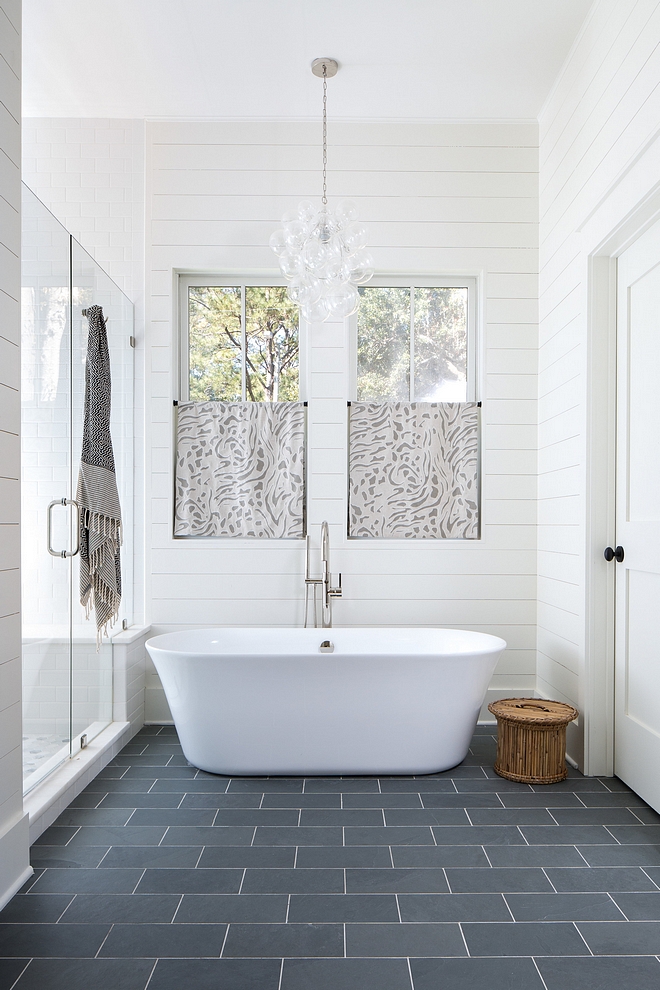 Bathroom Shiplap Ideas Gorgeous master bathroom with floor-to-ceiling shiplap paneling Bathroom Shiplap Bathroom Shiplap Bathroom Shiplap Bathroom Shiplap #BathroomShiplap #Bathroom #Shiplap