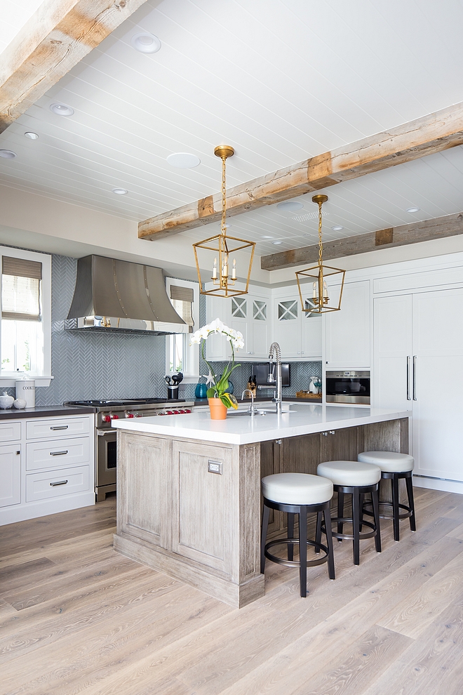 Kitchen ceiling beams Tongue and groove ceiling Kitchen ceiling features real reclaimed wood beams and Tongue and Groove #kitchenceiling #kitchen 3ceiling #reclaimedwoodbeams #reclaimedbeams #TongueandGroove