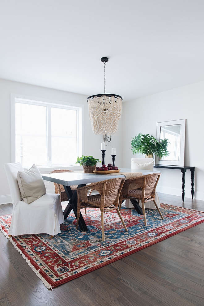 Dining Room Rug Rug - Ralph Lauren from HomeGoods - was a score and I love the color it brings to the space Dining Room Rug #diningroomrug #diningroom #rug