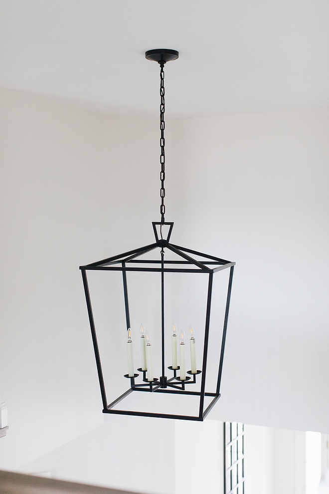 Light Fixture over Stairs - Visual Comfort Darlana in Iron #LightFixture #Stairs #VisualComfortDarlana #Iron