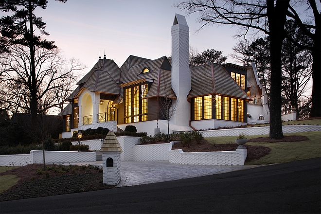 Home with Black windows Home with painted brick black windows and Cedar shingle roof Home with painted brick black windows and Cedar shingle roof Home with painted brick black windows and Cedar shingle roof #Home #paintedbrick #blackwindows #Cedarshingleroof #shingleroof