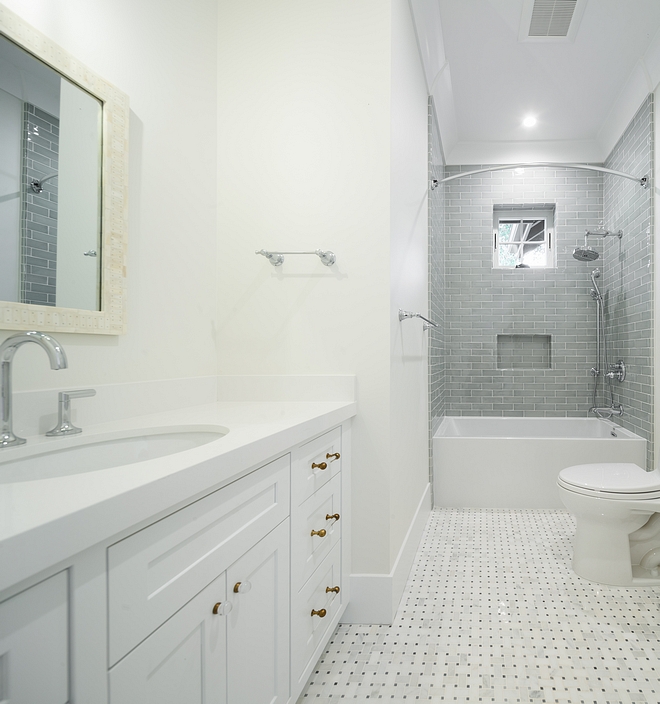 White and grey bathroom White and grey bathroom White bathroom with grey tile White and grey bathroom #Whiteandgreybathroom #bathroom