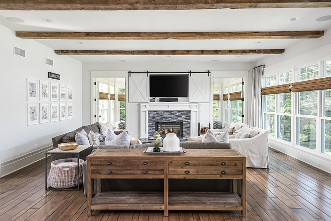 TV Barn Door Conceal Hiding TV behind sliding barn doors above fireplace TV Barn Door Conceal Hiding TV behind sliding barn doors above fireplace ideas #TVBarnDoor #HidingTV #Tvslidingbarndoors #fireplace