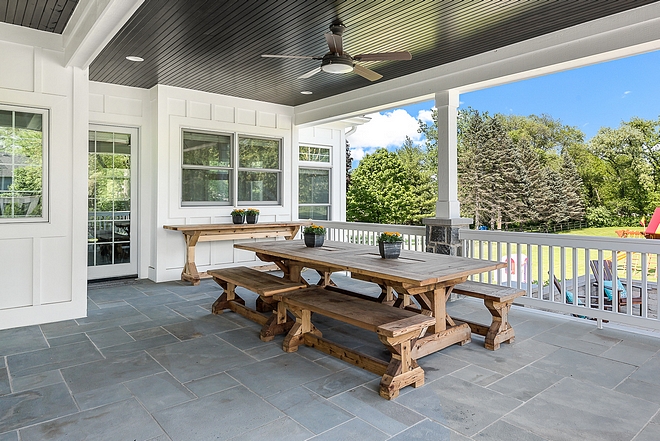 Back porch flooring is Bluestone