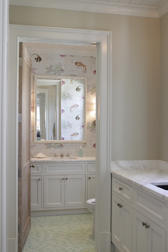 Kids bathroom wallpaper Wallpaper is Voutsa Fish wallpaper Kids bathroom wallpaper #Kidsbathroom #wallpaper