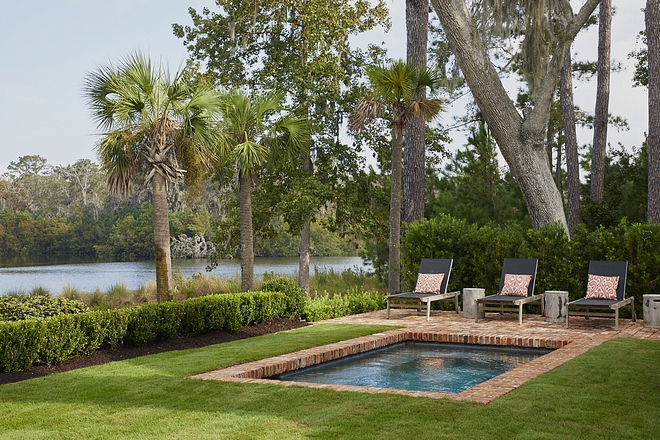 Brick Patio Brick around Pool The pool is surround by a brick boarder and a brick patio Traditional Pool Ideas The pool is surround by a brick boarder and a brick patio #pool #brick #brickpatio #traditionalpool