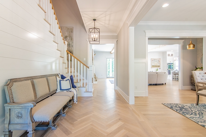 Hardwood Flooring is 4" White Oak Flooring in a herringbone pattern herringbone pattern hardwood herringbone pattern hardwood flooring #herringbonepattern #hardwoodflooring