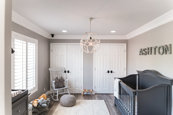 Gray Pearl by Dunn Edwards Grey nursery paint color #GrayPearlbyDunnEdwards