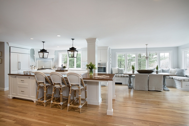 Kitchen renovation Dividing walls were taken down and pushed back Cabinetry layout was re-configured to allow for a full view to the backyard #Kitchenrenovation 