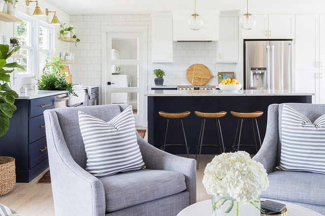 Kitchen renovation In this space we removed all the walls and added custom built ins painted the same white as the shiplap throughout 2540 Love ©AlyssaRosenheck #kitchne #kitchen #renovation #kitchenrenovation