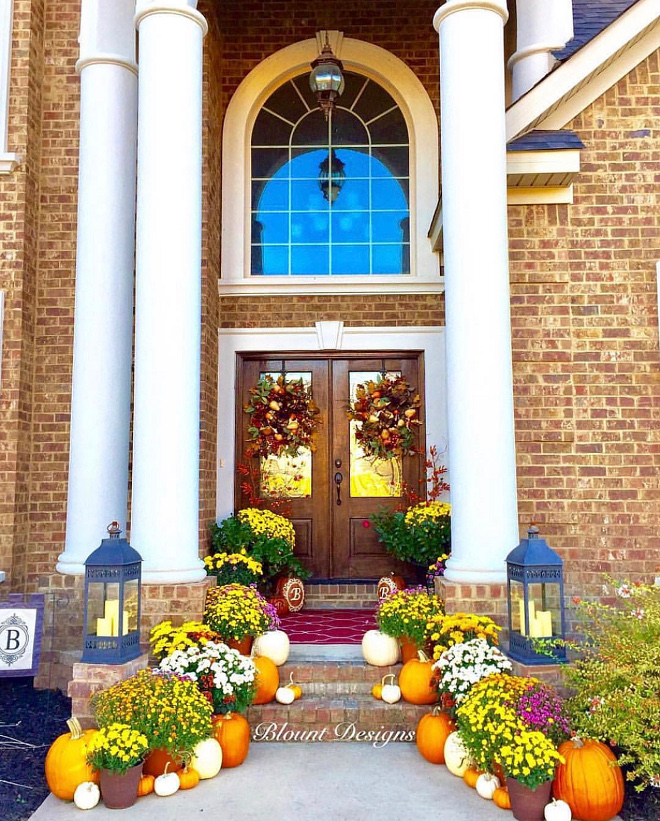 Fall Front Entry Fall Front Entry Fall Front Entry Pumpkins and mums festive Fall Front Entry #FallFrontEntry #fall #entry