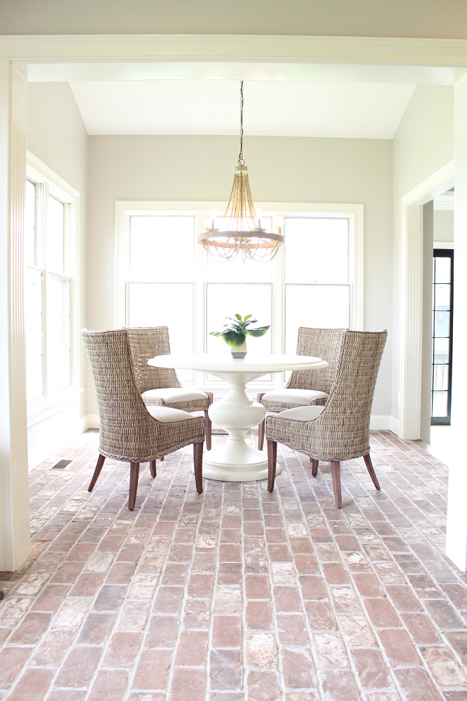 Farmhouse Breakfast room brick flooring Farmhouse Breakfast room brick flooring Farmhouse Breakfast room brick flooring #FarmhouseBreakfastroom #brickflooring