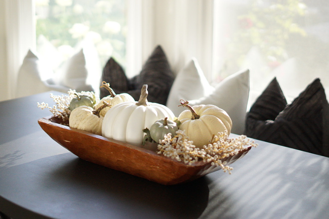 White Pumpkins in a Rustic Wooden Dough Bowl Fall Centerpiece White Pumpkins in a Rustic Wooden Dough Bowl Fall Centerpiece ideas #WhitePumpkins #RusticWoodenDoughBowl #WoodenDoughBowl #RusticDoughBowl #DoughBowl #FallCenterpiece