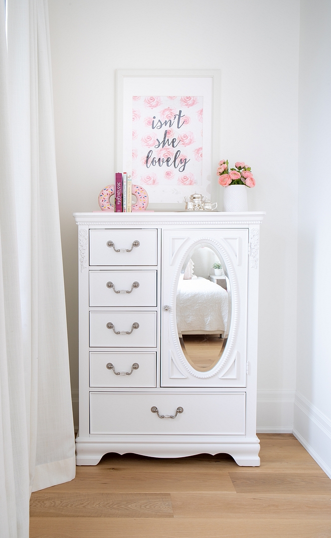 Daughters bedroom dresser decor ideas