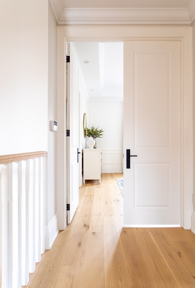 Light White Oak Hardwood Floors European white Oak unstained sanded on site Finished with a clear coat made by Loba #LightWhiteOak #Lighthardwoodfloors #HardwoodFloors #EuropeanwhiteOak