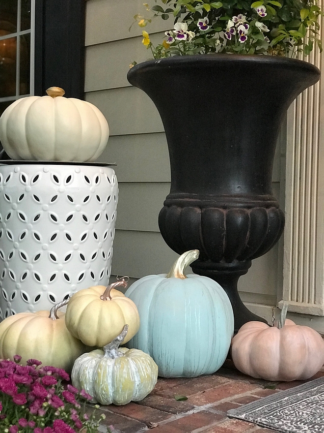 All the pumpkins are from HomeGoods and Michaels
