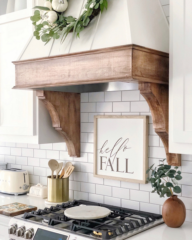 Kitchen Hood mantel and corbels 