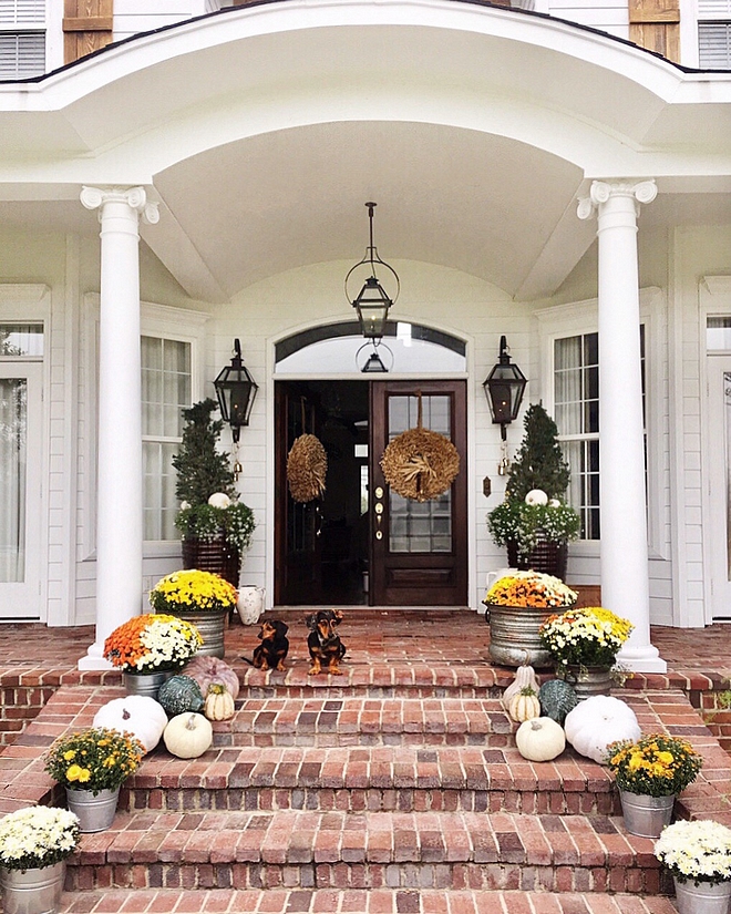 Brick porch steps