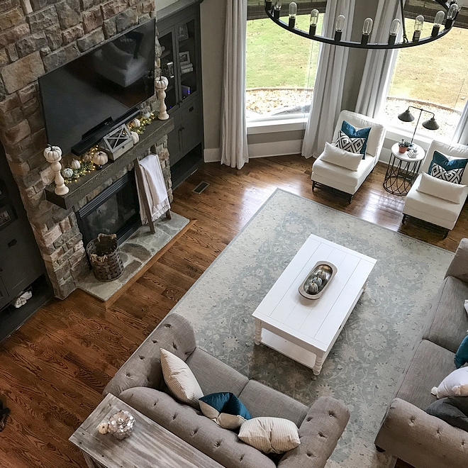 Great Room with stone fireplace