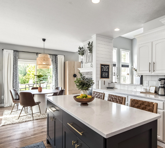 DIY Kitchen island with Marble-looking Quartz Counters DIY Kitchen island with Marble-looking Quartz Countertop DIY Kitchen island with Marble-looking Quartz Counters #DIYKitchenisland