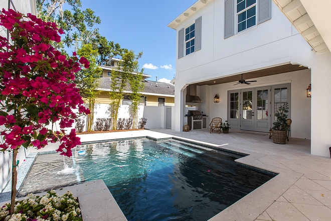 Small backyard with pool If well-designed, small backyards can have some of the most amazing pools This is a good example of that