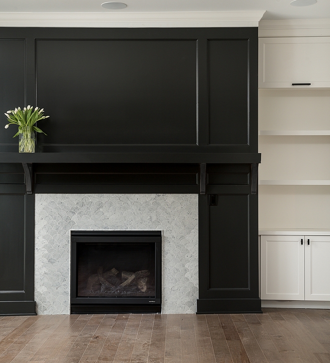 Sherwin Williams SW 7674 Peppercorn Fireplace Paneling Paint Color Sherwin Williams SW 7674 Peppercorn Black Fireplace Paneling Paint Color Sherwin Williams SW 7674 Peppercorn #SherwinWilliamsSW7674Peppercorn #FireplacePaneling