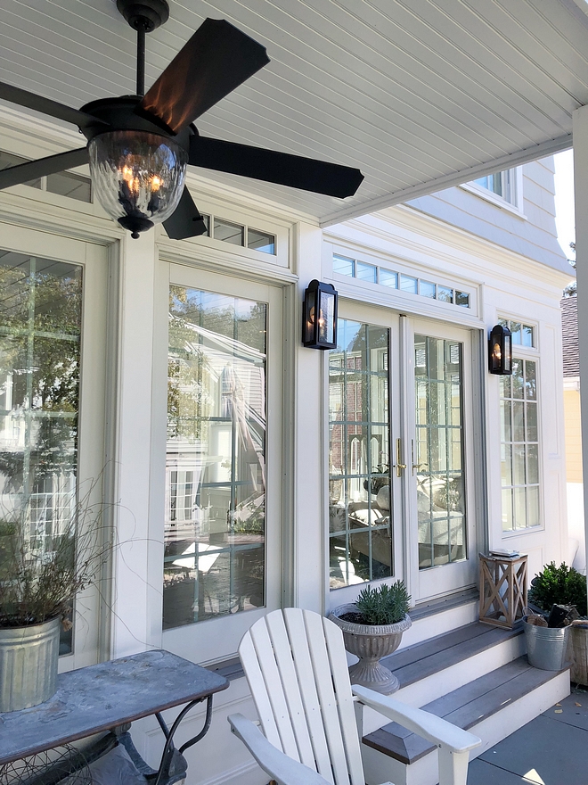 Back porch ceiling fan and lighting