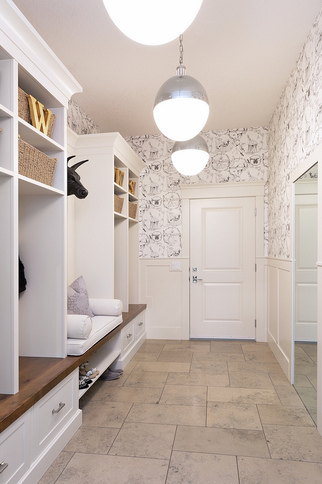 Mudroom Cubbies We followed the advice of our interior designer, who told us to always put your kids cubbies furthest from the door – there’s nothing worse than a toddler sitting on the floor to take off their shoes while you have your arms full of groceries #mudroom #mudroomcubbies