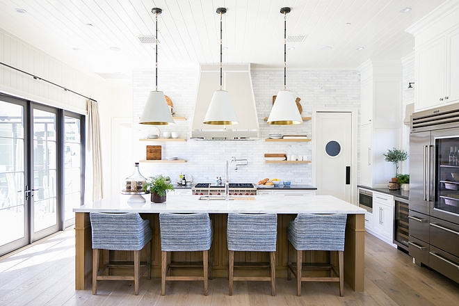 Kitchen pantry layout Because kitchen is open to dining/living I wanted it to be clean and free of clutter as much as possible. A large pantry with a second sink hide all my mess. I installed swinging door with porthole so this door would always be shut #kitchen #pantry #pantrydoor